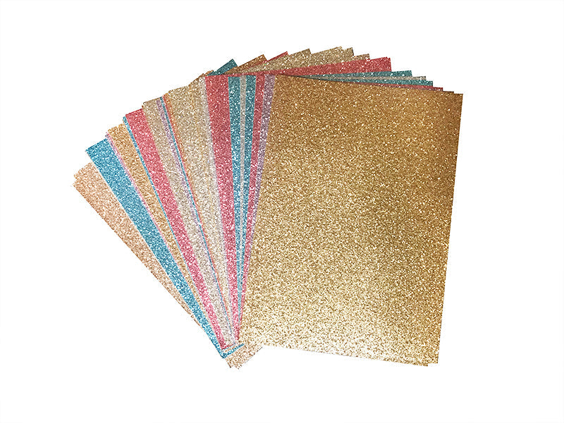 30 Pack - 4"x6" Glitter Panel Cards Assorted Colours