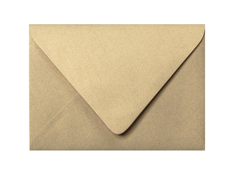 48 Pack - A9 Metallic Euro Flap Envelope: Gold Leaf