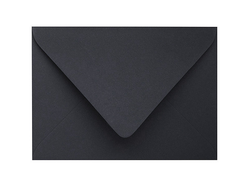 50 Pack - A7 Euro Flap Envelopes: Deep Black