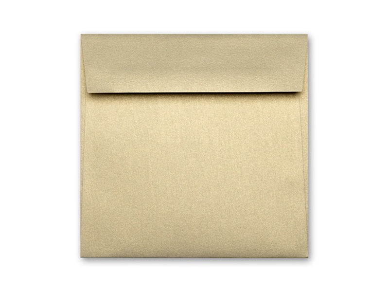 25 Pack - 6-1/2" SQ.  Metallic Envelope: Gold Leaf