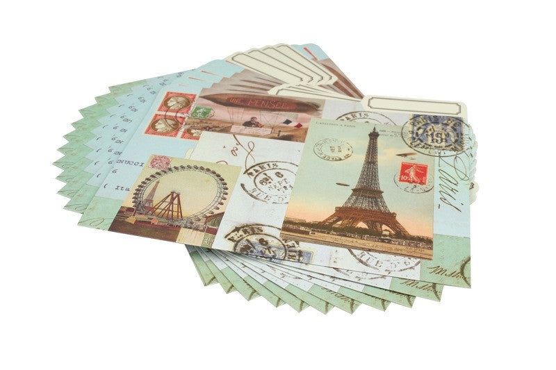 Paris Collage File Folder Set