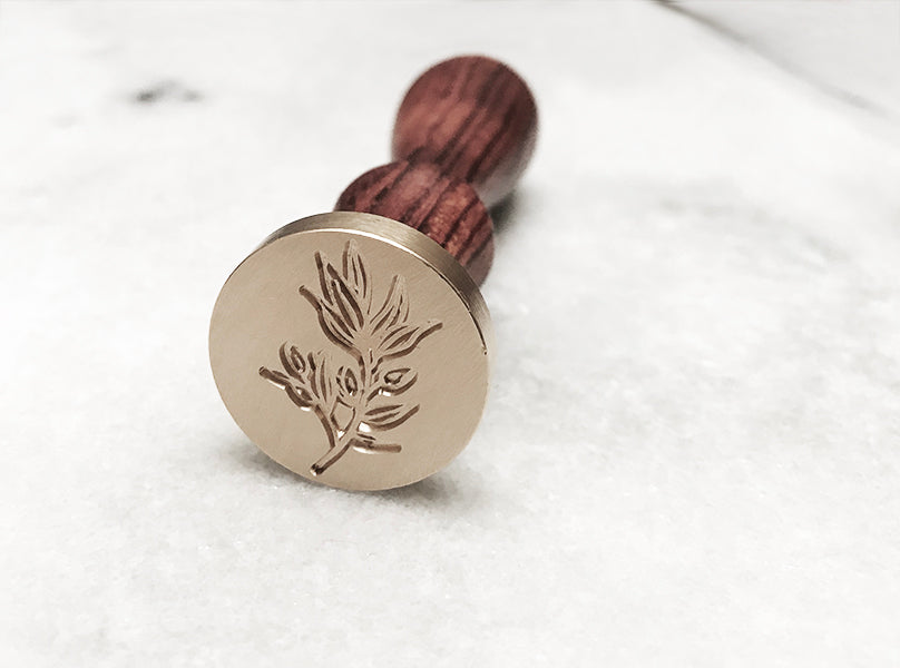 Olive Branch 1" Dia. Wax Stamp